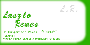 laszlo remes business card